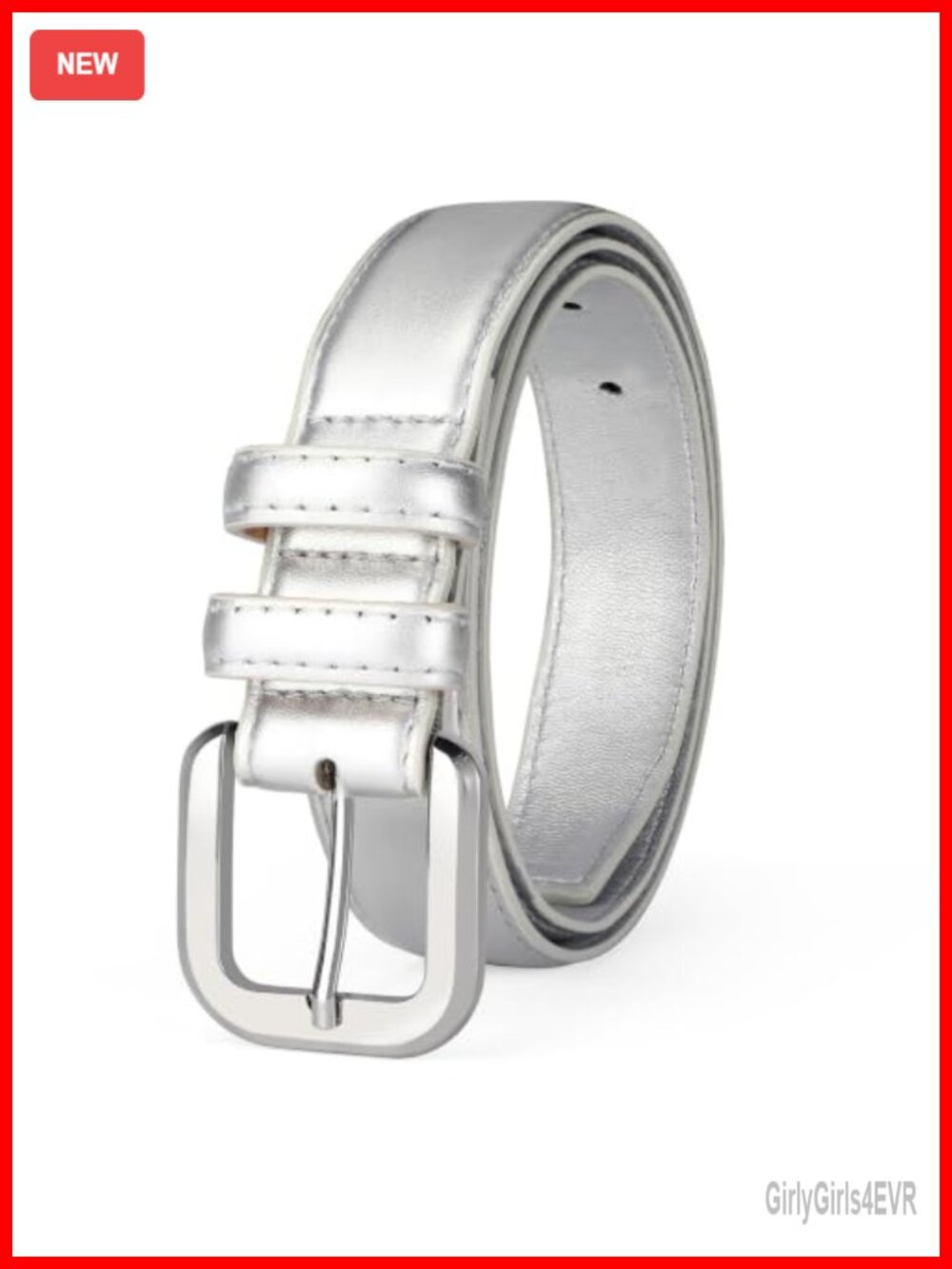 Women's Faux Leather Belt with Metal Pin Buckle for Jeans Dresses